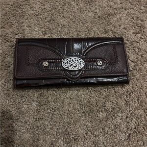 Brighton Dark Brown Wallet with Silver Detail